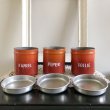 画像2: オランダ製ホーローキャニスタースパイス缶3点セット オレンジグラデーション (2)